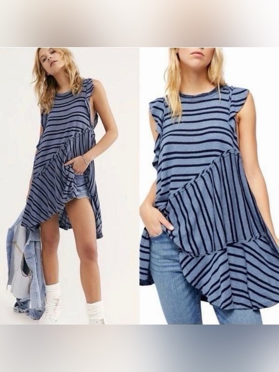 Free People Dresses & Skirts - NWT Free People Between The Lines Linen Blend Dress Size Small